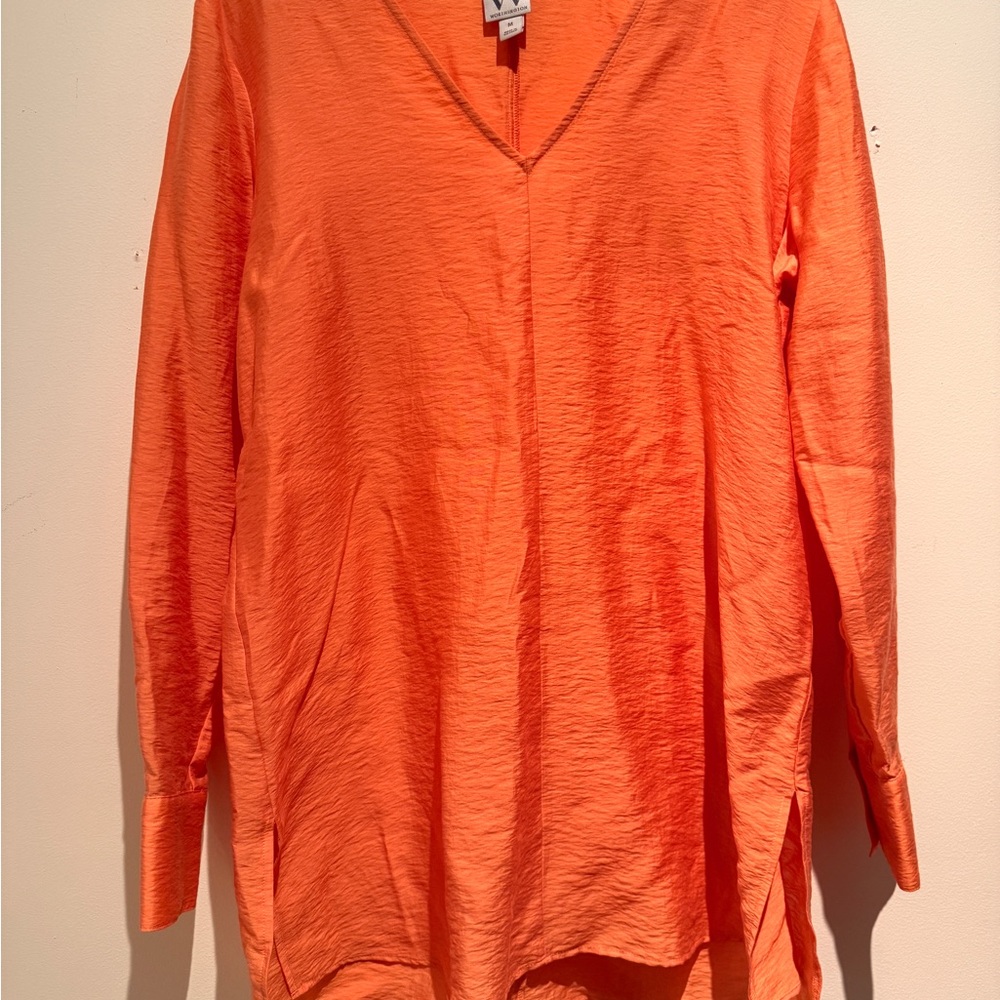 Worthington Bright Orange V-Neck Tunic
